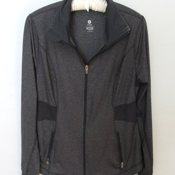 Old Navy Jackets & Blazers - Old Navy Active gray fitted zip front long sleeve windbreaker jacket *Sz L*